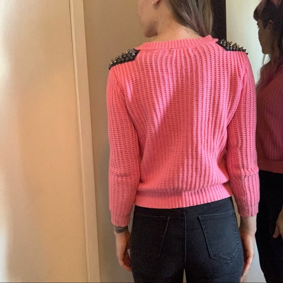 Atmosphere Pink Knit Sweater with Spikes 💖🤘🖤 - Picture 8 of 10